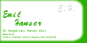 emil hanser business card